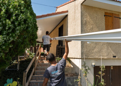 mise en place de gouttières aluminium à Irigny