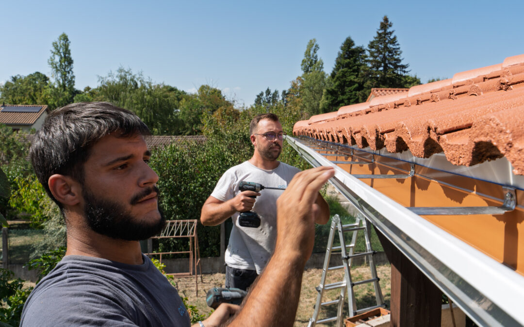 Pose de gouttières Aluminium à Irigny à proximité de Lyon